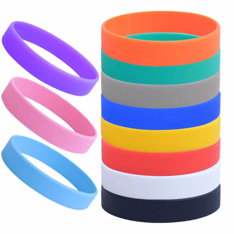 MOQ50 Colorful Silicone Wristband Bracelet
