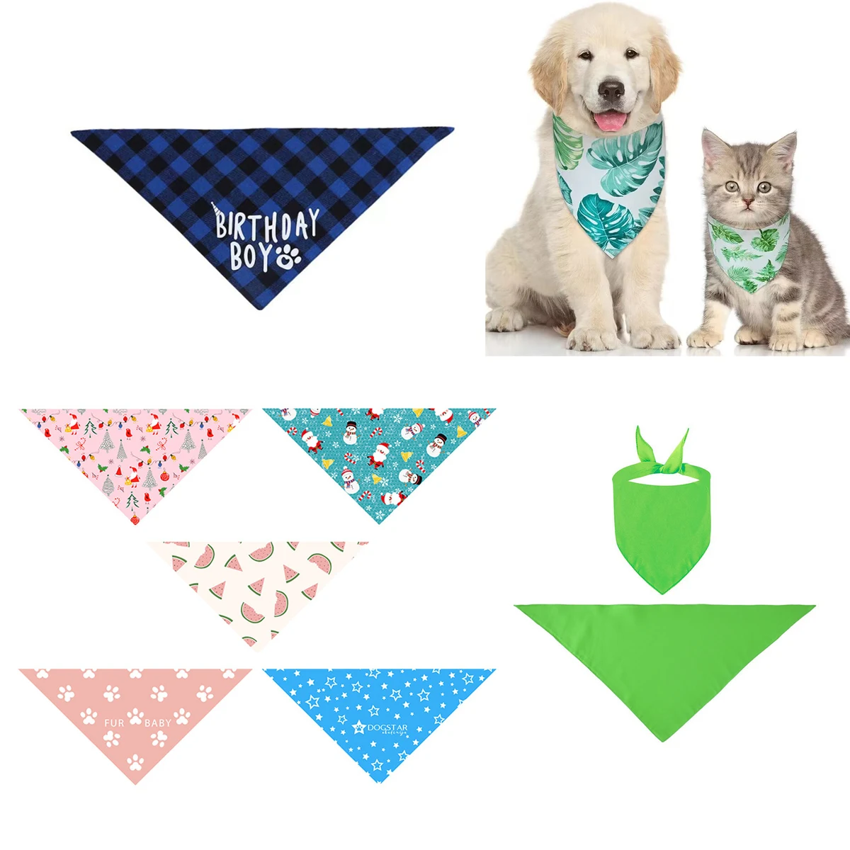Printed Pet Headband Custom Bib 1