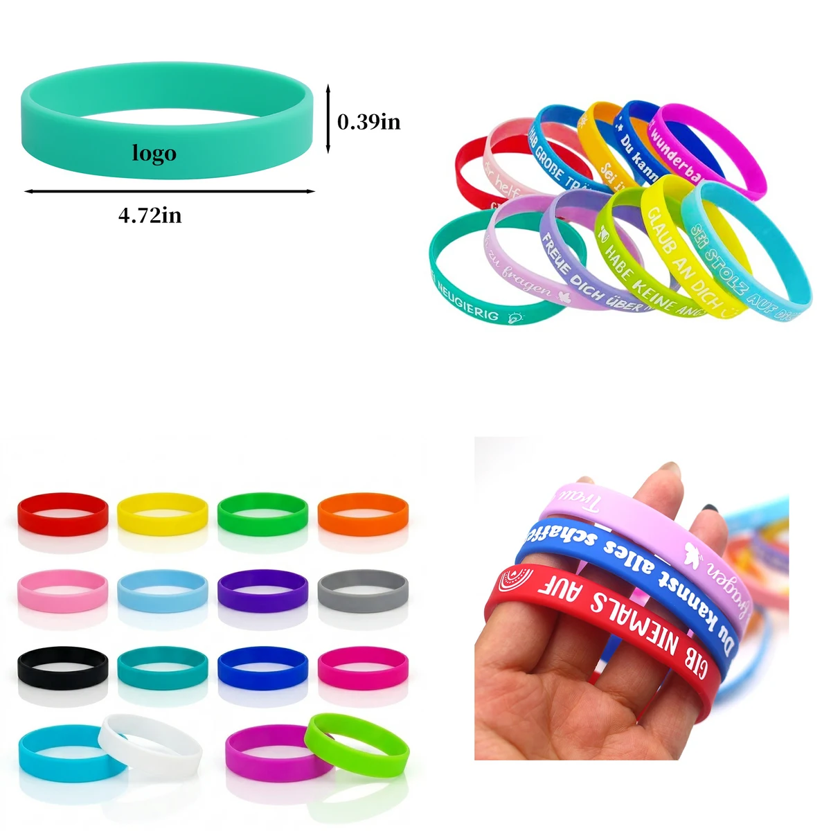 Custom Solid Color Silicone Wristbands 1