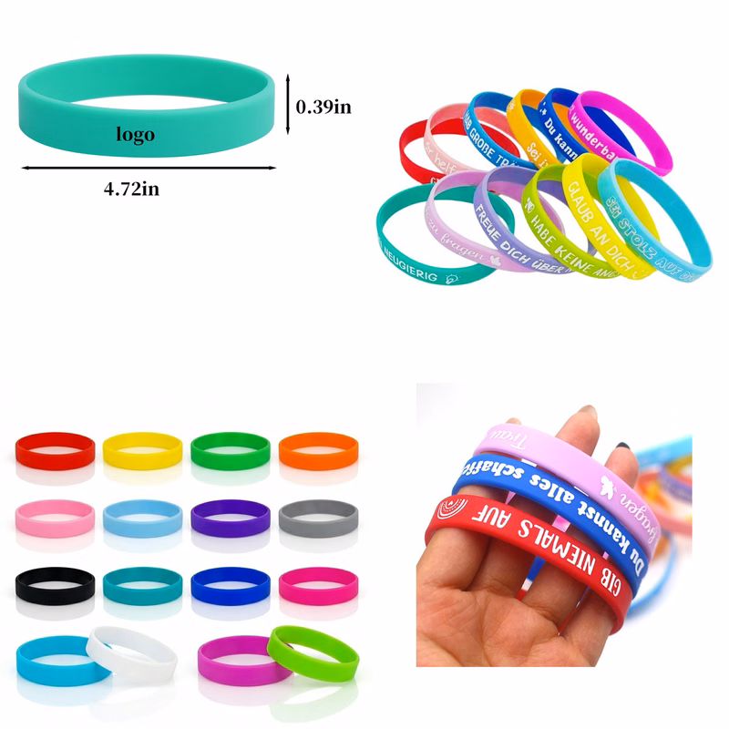 Custom Solid Color Silicone Wristbands
