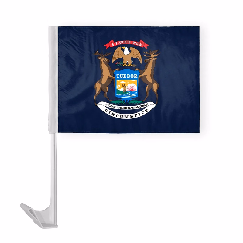 12"x16" & 10.5"x15" Michigan Car Flags