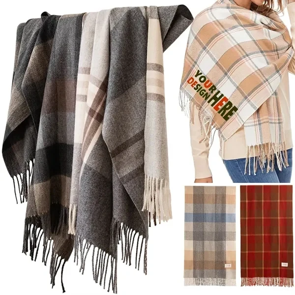 Winter Long Pashmina Wrap Shawl Scarf with Fringes for Events, Gifting and Everyday Use 1
