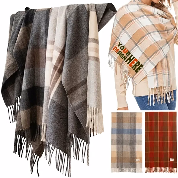 Winter Long Pashmina Wrap Shawl Scarf with Fringes for Events, Gifting and Everyday Use
