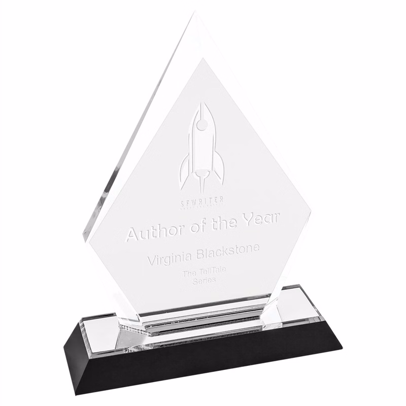 5" x 7" Silver Arrow Point Impress Acrylic Award