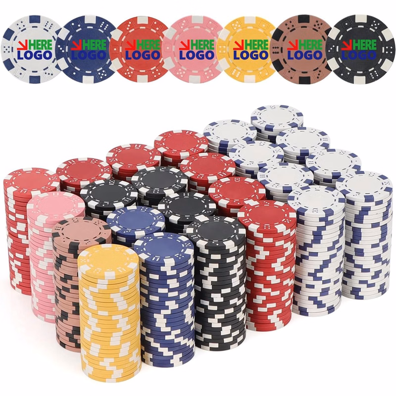 Colored Clay Poker Tokens
