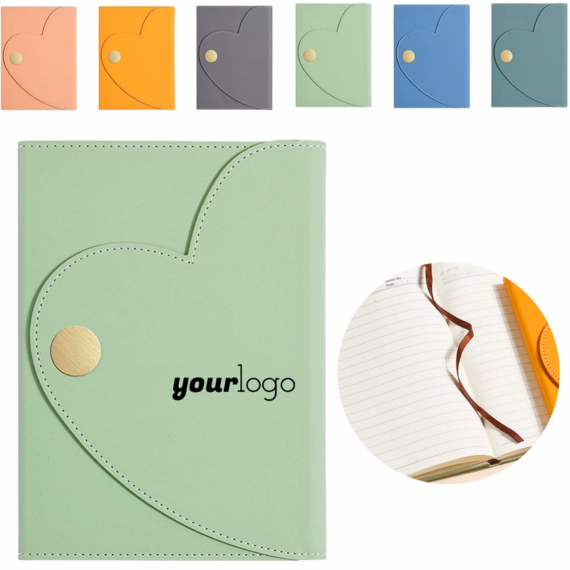 Heart - Design Leather Notebook