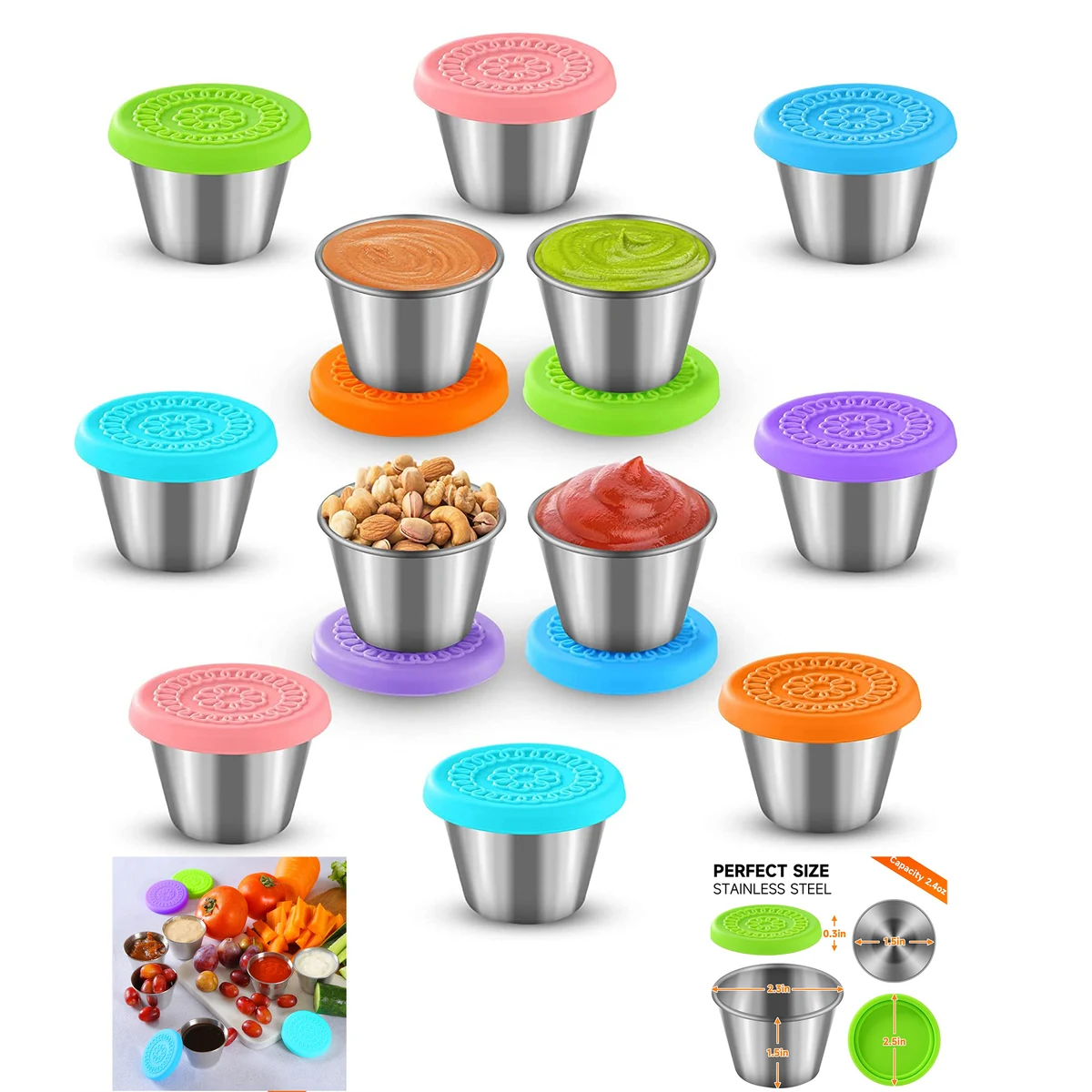2.4oz Salad Dressing Container 1