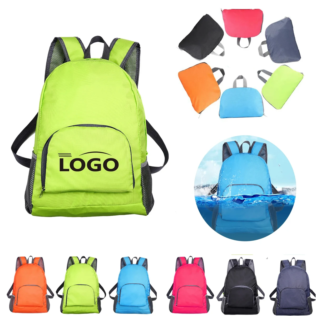 MOQ20PCS Travel Outdoor Folding Backpack Sports Bag 1