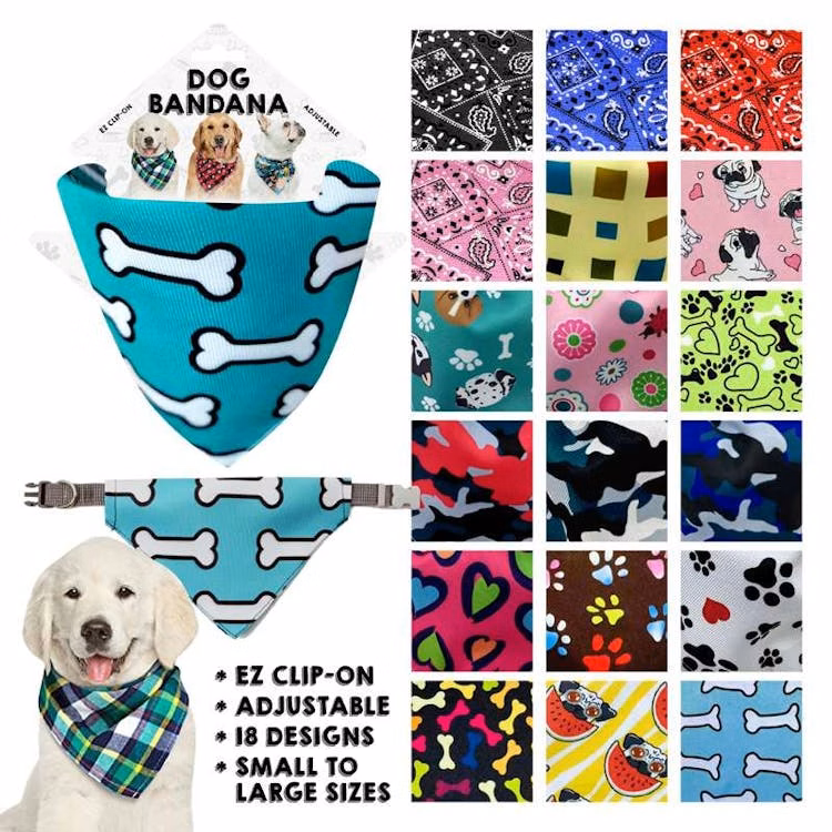 Dog Bandanas - 18 Assorted Designs