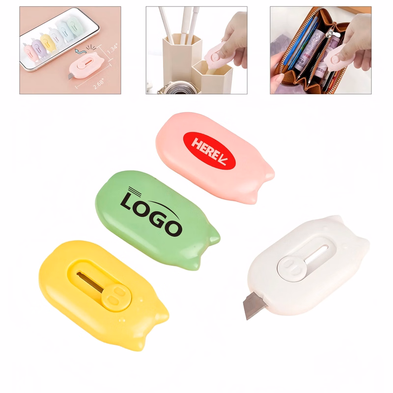 Custom Retractable Pig Shaped ABS Utility Knife