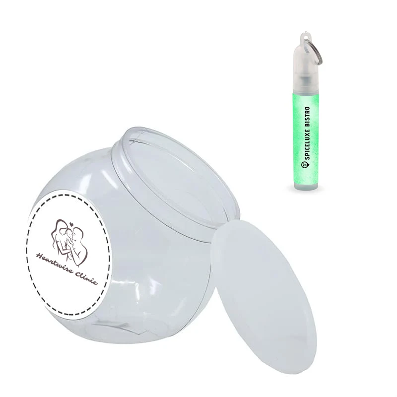 Large Fish Bowl with Hand Sanitizer Spray with Key Chain 1