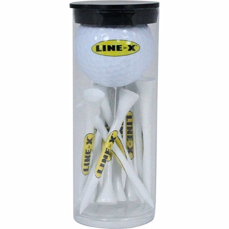 1 Ball Tube & 12 , 2 3/4" Golf Tees and 1 Plain White Golf Ball w/Your Logo in Tube Pack