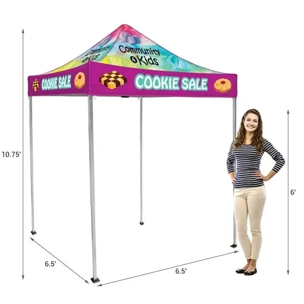 6.5' Square Canopy Tent with Full Color Sublimation 1