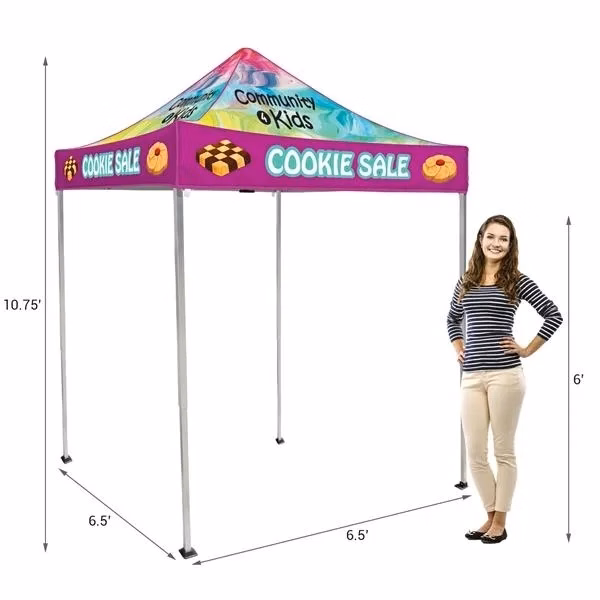 6.5' Square Canopy Tent with Full Color Sublimation
