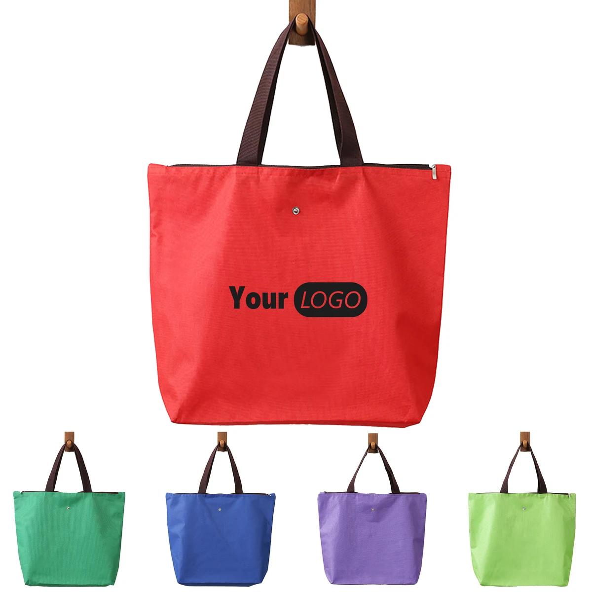 Oxford Reusable Advertising Shopping Bag ?C Compact And Eco-Friendly, custom tote bag with logo imprint 1