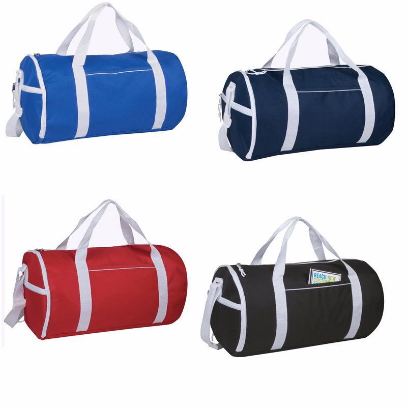 Colored Roll Bag with White Handles and Trim
