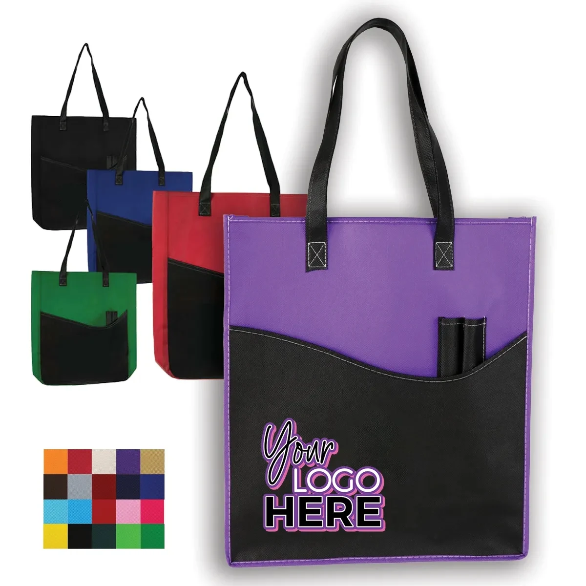 Non Woven Versatile Tote Bag With Pocket 1