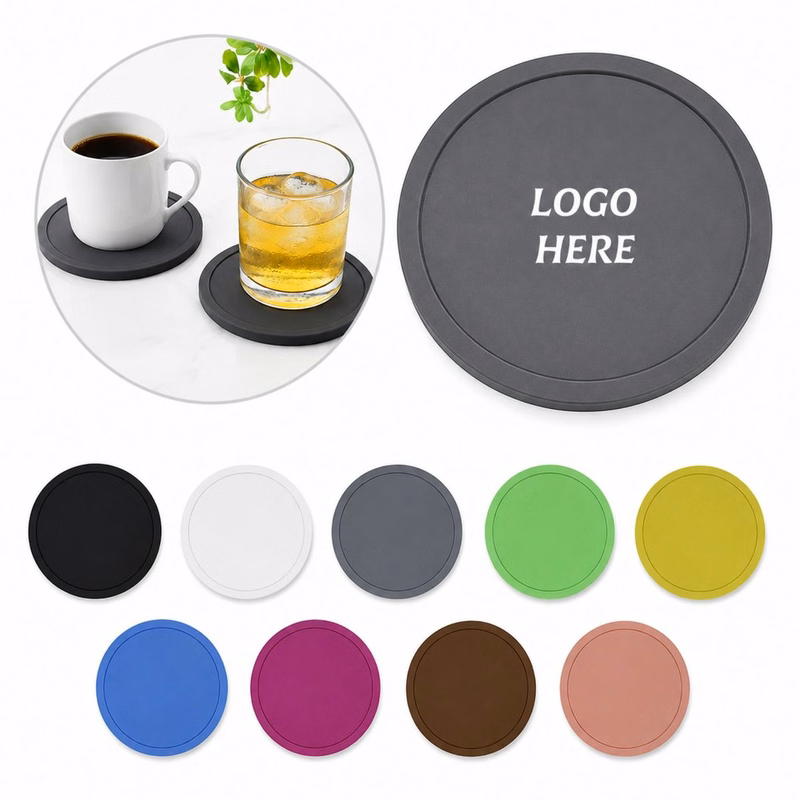 Custom Round Silicone Beverage Coaster