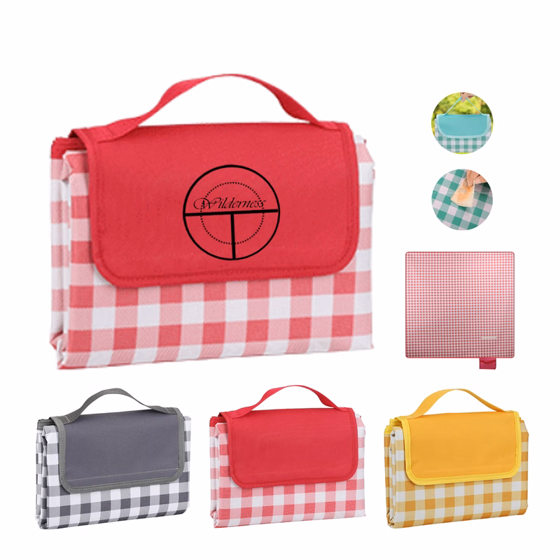 Foldable Waterproof Oxford Picnic Blanket w/ Carry Handle