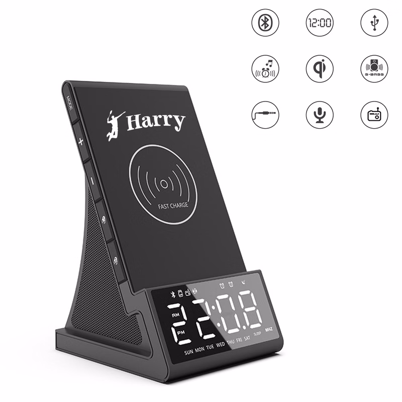 Fast Wireless Charger With Bluetooth Speaker