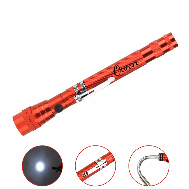 Retractable Pen-Clip Flashlight