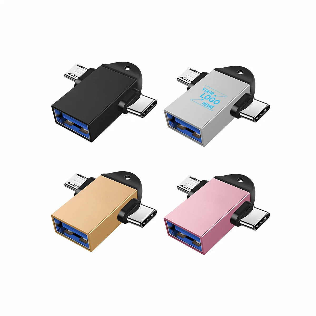 2" 1 USB C and Micro USB OTG Adapter 1