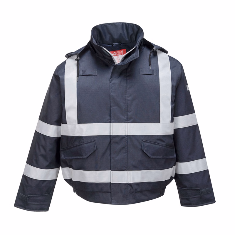 PORTWEST® Antistatic Bizflame Rain FR Winter Bomber Jacket w/ Detachable Hood