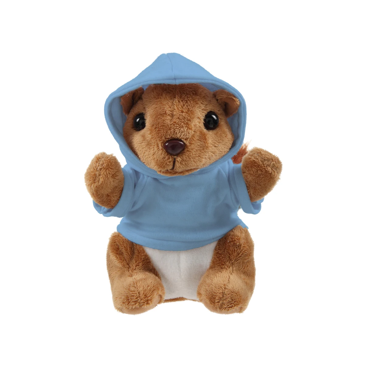 Soft Plush Sitting Squirrel wearing a Hoodie 1