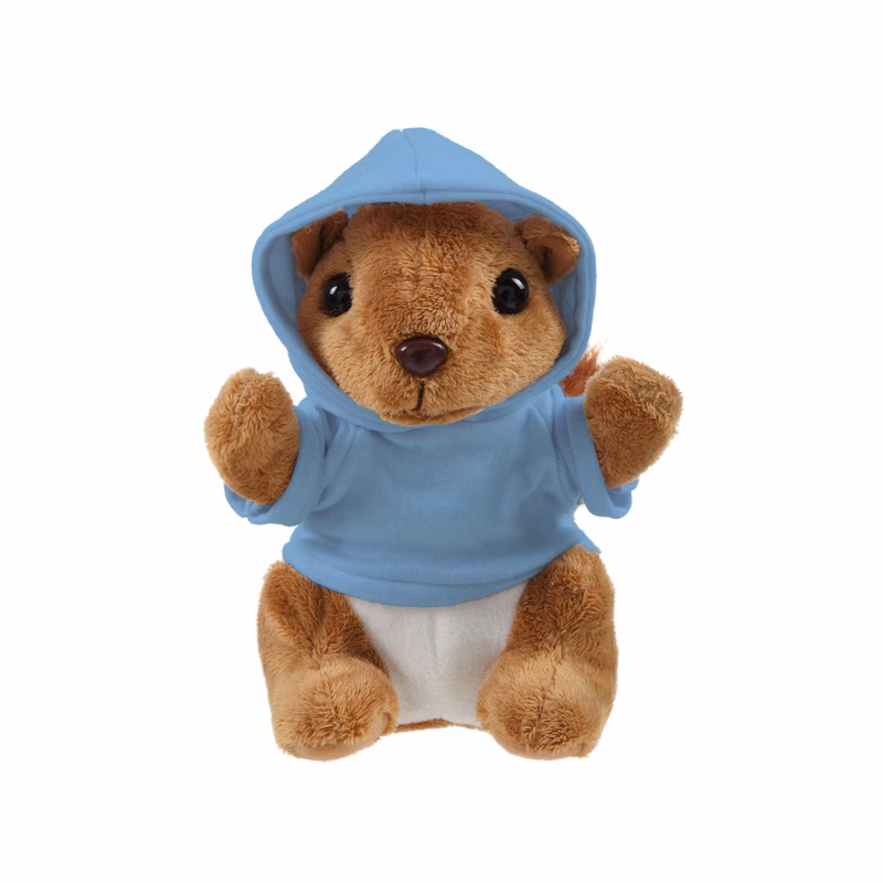 Soft Plush Sitting Squirrel wearing a Hoodie