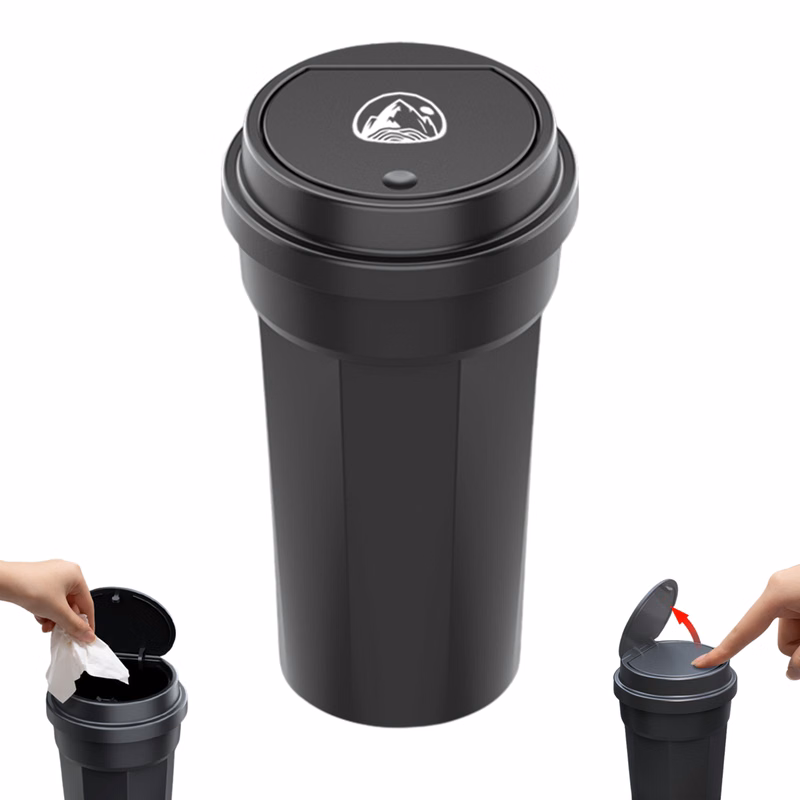 Compact Car Cup Holder Trash Can