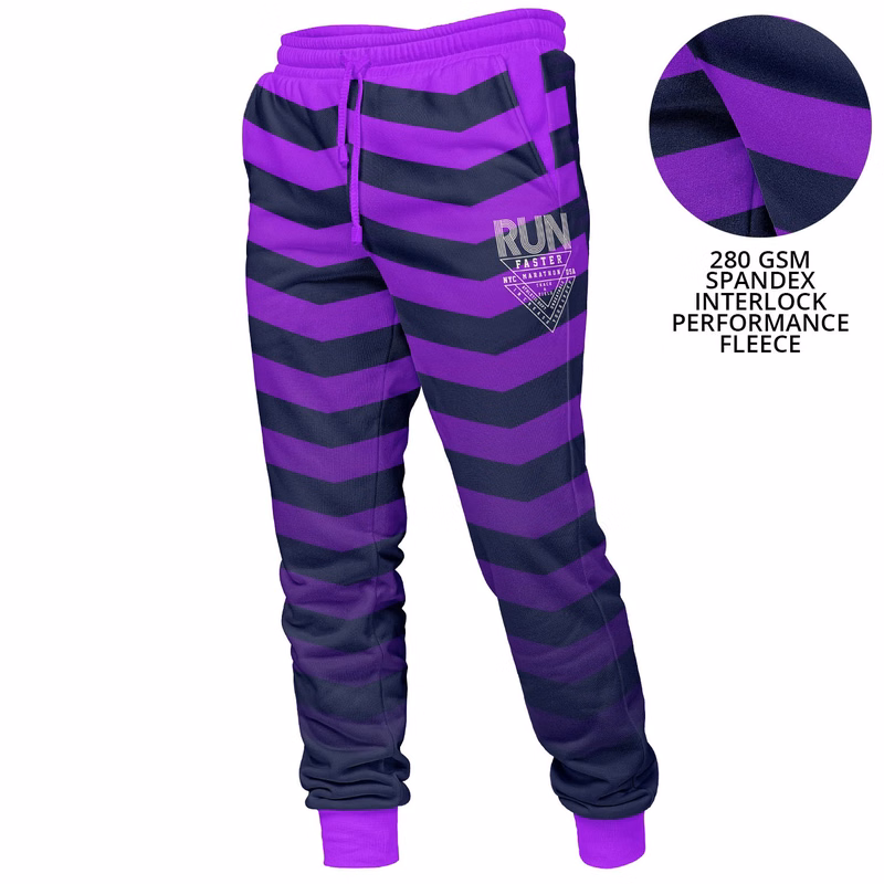 Men's 280GSM Spandex Interlock Fleece Sweatpants w/ Fade & Wrinkle Resistant