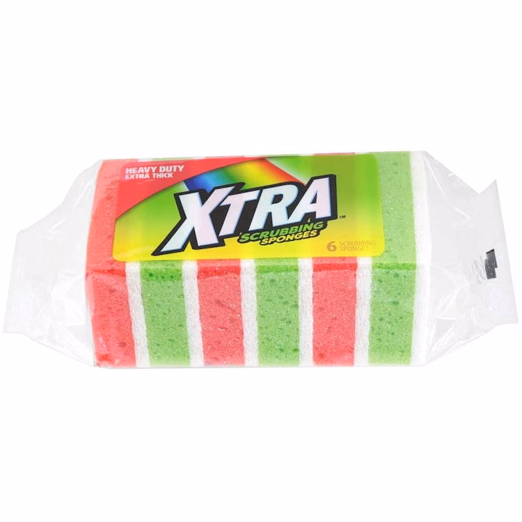 XTRA Scrubbing Sponges Assorted 6pk