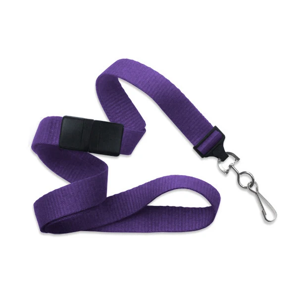 5/8" Blank Breakaway Lanyard w/Swivel Hook (Purple) 1