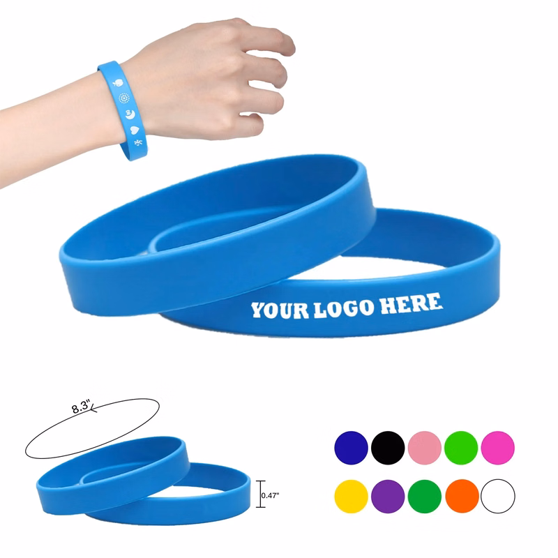 Custom Printed Silicone Wristband MOQ100