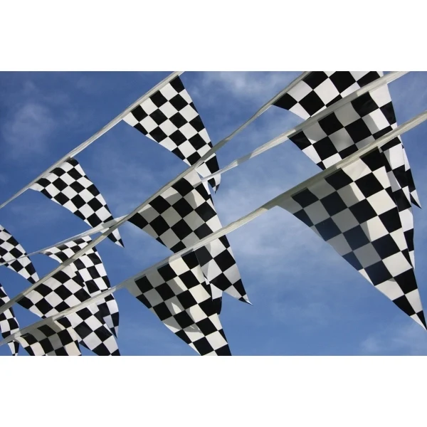 60' Checkered 24 Rectangle Flag Streamers 1