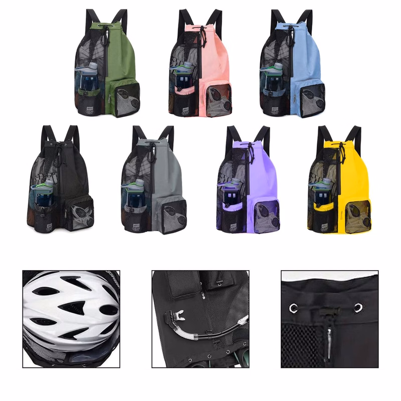 Cord-Lock Gym Bag with Separate Pockets