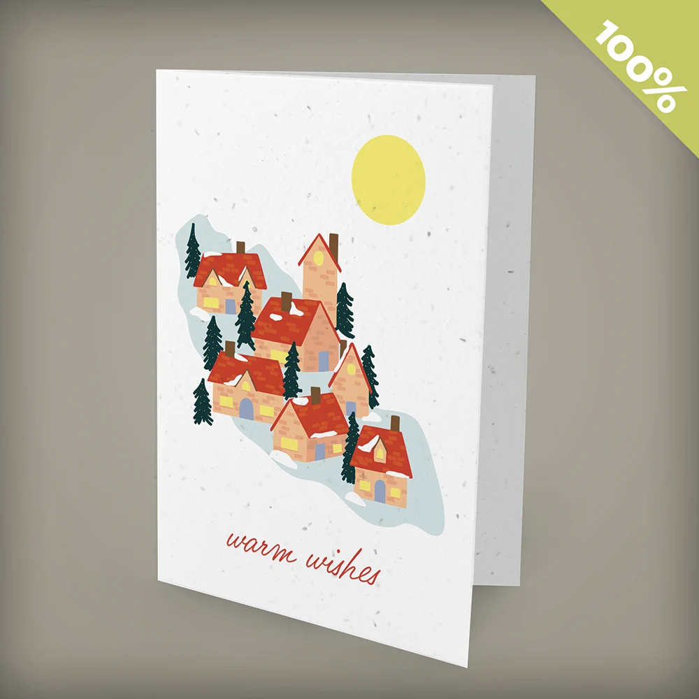 Cozy Village Business Holiday Cards 1