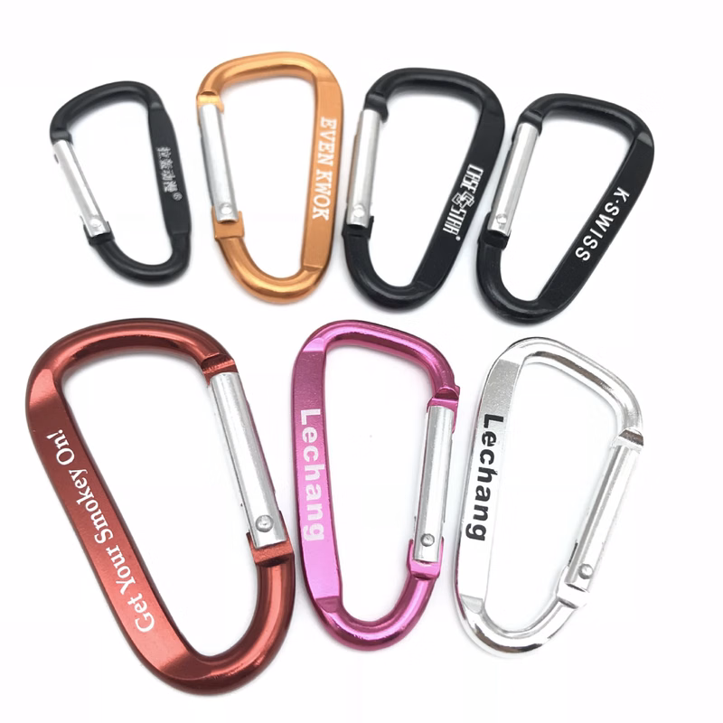 Flat Aluminum Carabiner D Ring