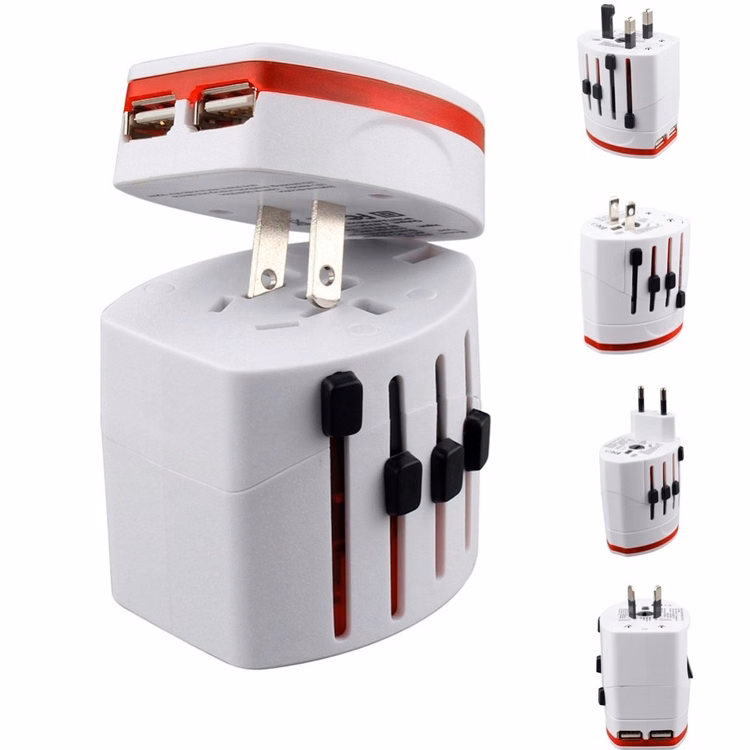 Dual USB Universal Travel Adapter Converter Plug