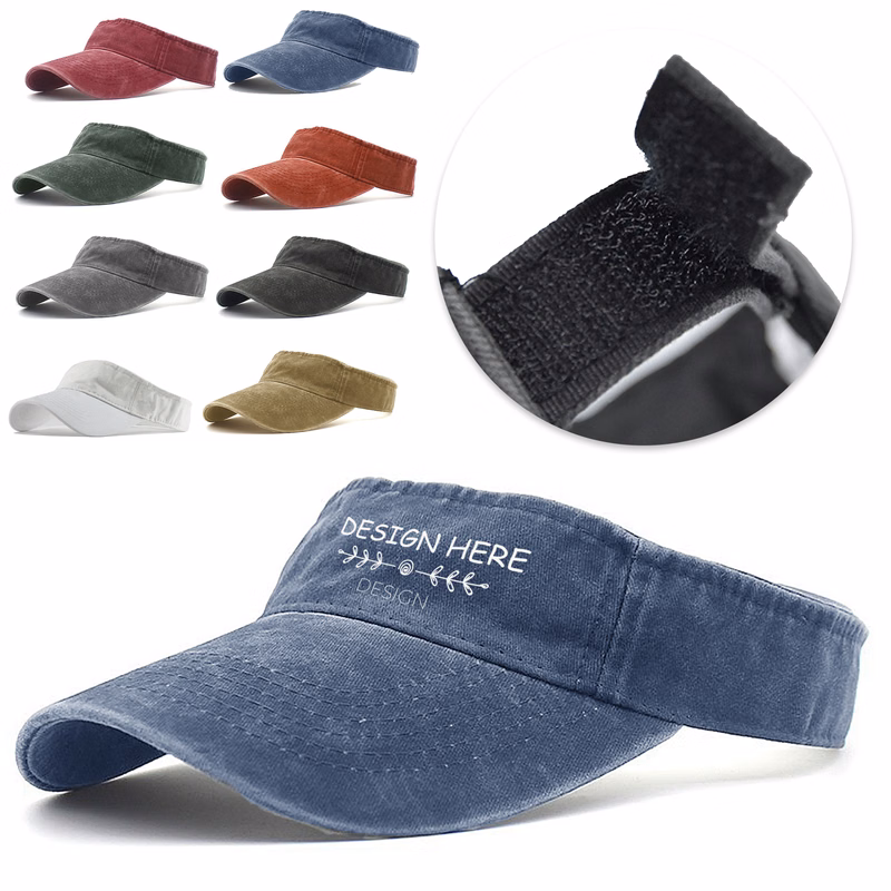 Cotton Empty Top Sun Visor Hat Adjustable Cap