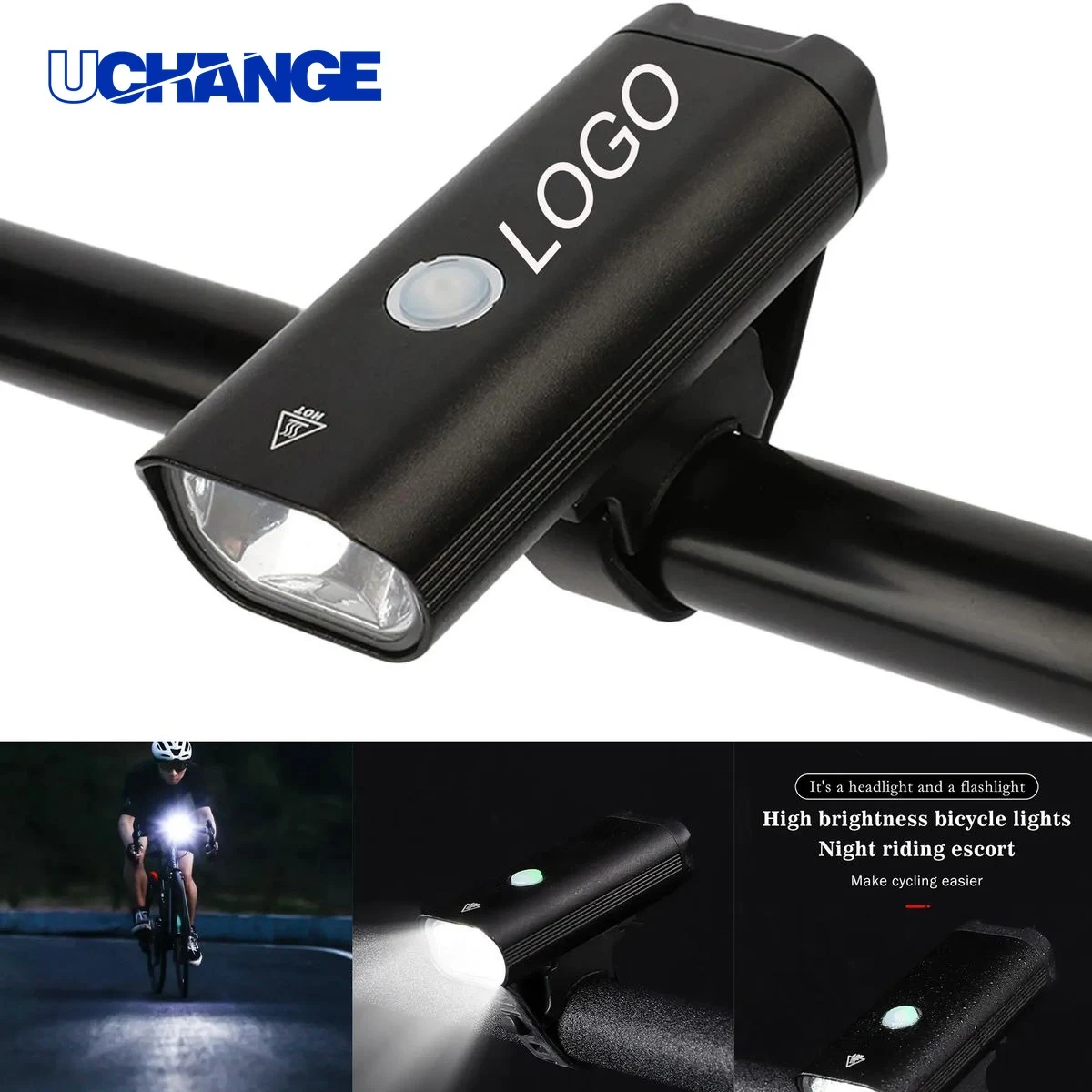 USB Rechargeable Aluminum Bike Light Safety Headlight for Night Riding & Commutes 1