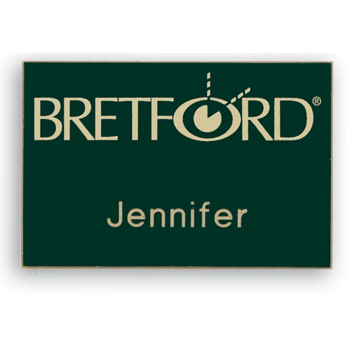 Custom Shape Deluxe Engraved Name Badge (6-10 Square Inches) 1