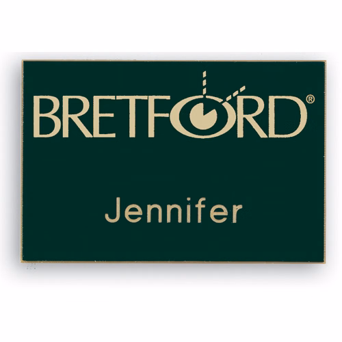 Custom Shape Deluxe Engraved Name Badge (6-10 Square Inches)