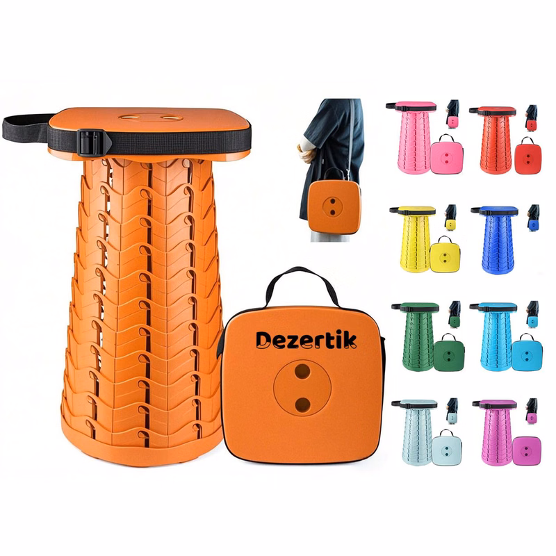 Foldable Adjustable Stool - Portable Outdoor Fishing Chair