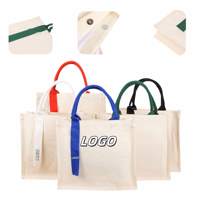 Thickened Canvas Tote Bag with Handle