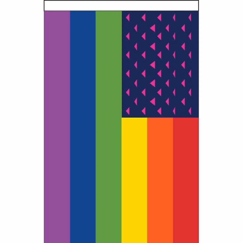 New Old Glory Triangles Deluxe Garden Flag