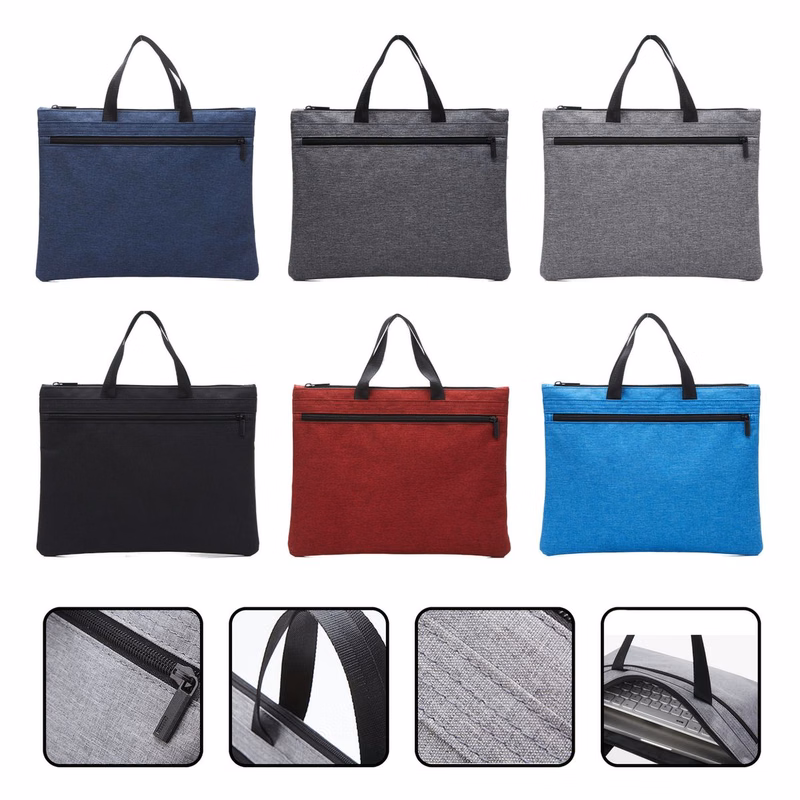 Lightweight Briefcase with Front Zip Pocket