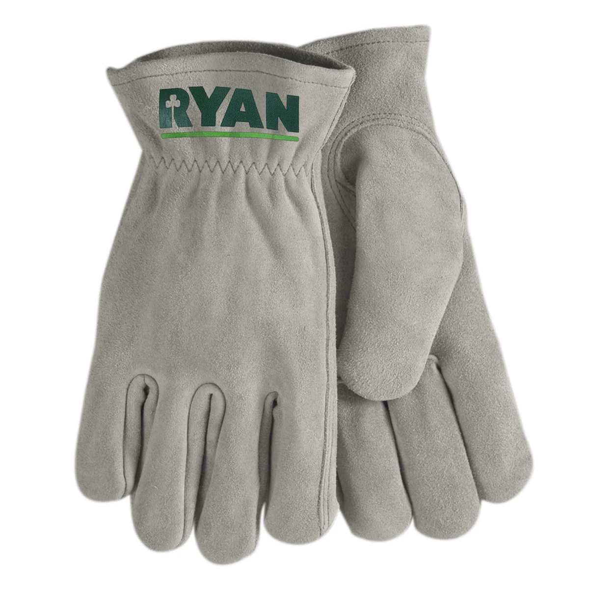 Suede Cowhide Leather Gloves with Oversized DTF 1