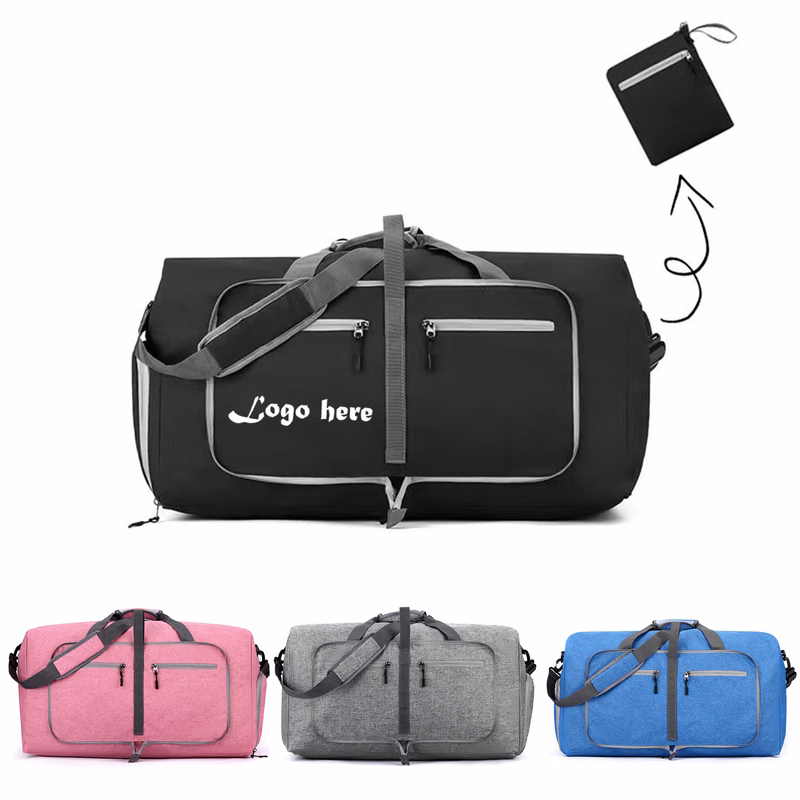 Travel Duffel Bag with Shoe Pocket - Foldable Design
