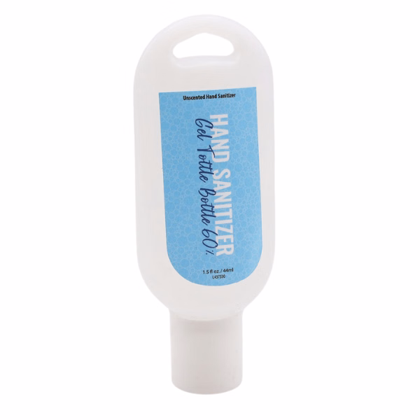 60% Hand Sanitizer Gel Tottle 1.5 fl oz without Carabiner